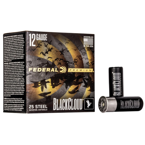 Federal Black Cloud FS Steel Shotshells 12g. 2-3/4 1-1/8oz 1500 fps 2 25/ct Federal Black Cloud FS Steel Shotshells 12g. 2-3/4 1-1/8oz 1500 fps 2 25/ct