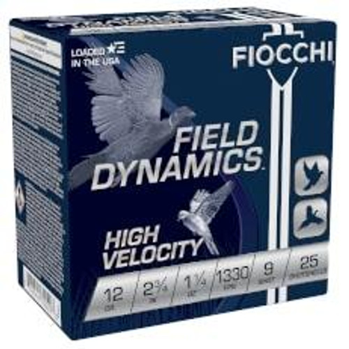 FIOCCHI 12GA HV 2-3/4 1-1/4OZ 9 1330FPS 25RD