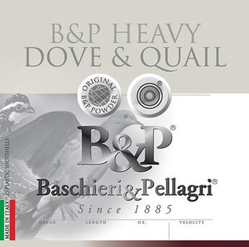 B&P Dove & Quail Shotshells- .410 ga 2-1/2 In 1/2 oz 6 1210 fps 25/ct B&P Dove & Quail Shotshells- .410 ga 2-1/2 In 1/2 oz 6 1210 fps 25/ct