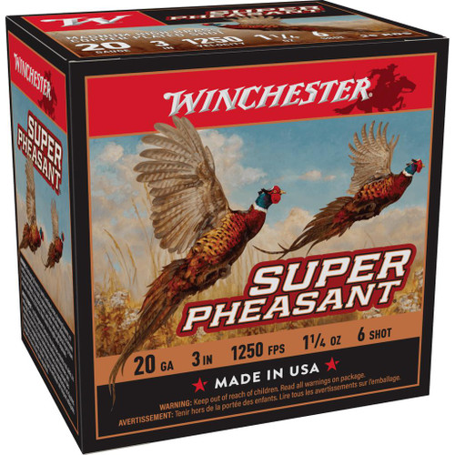 Winchester Super-X Super Pheasant Shotshells 20 ga 3" 1-1/4 oz 1250 fps 6 25/ct