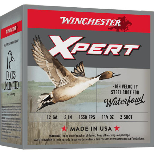 Winchester Xpert High-Velocity Steel Shotshells 12 ga 3" 1-1/8 oz 1550 fps 2 25/ct