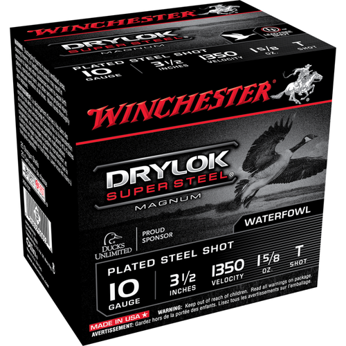 Winchester Super-X Drylok Super Steel Shotshells 10 ga 3-1/2" 1-5/8 oz 1350 fps T 25/ct