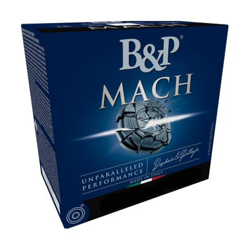 B&P Mach LV Professional Handicap Shotshells 12ga 2-3/4" 1-1/8oz 1250 fps 8 25/ct B&P Mach LV Professional Handicap Shotshells 12ga 2-3/4" 1-1/8oz 1250 fps 8 25/ct
