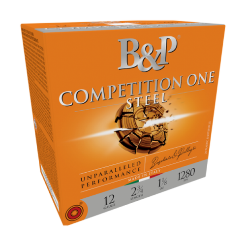 B&P Competition One Steel Shot Shotshells 12 ga. 2-3/4" 1-1/8 oz 1280 fps 7.5 25/ct