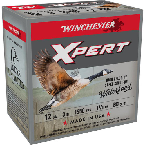 Winchester Xpert High-Velocity Steel Shotshells 12 ga 3" 1-1/8 oz 1550 fps BB 25/ct