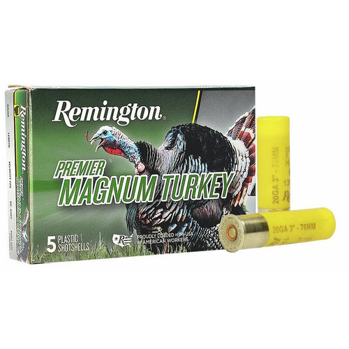 Remington Premier Magnum Turkey Loads 20 ga 3 in 1-1/4 oz 6 1185 fps 5/ct