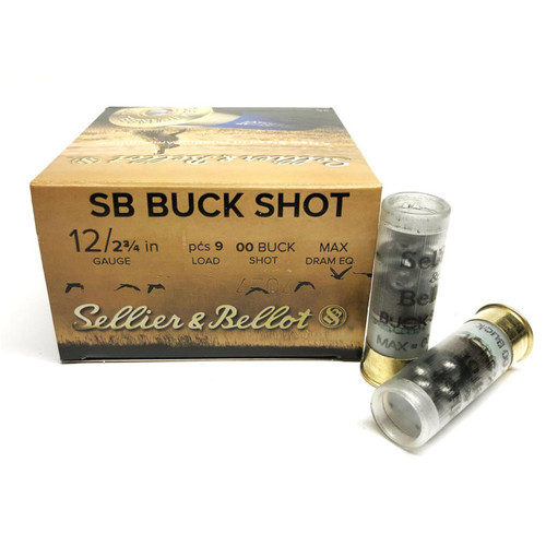 Sellier & Bellot Shotshells 12 ga 2-3/4" 12 plts 00 1200 fps 25/ct