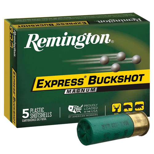 Remington Express Magnum Buckshot Shotshells 12 ga 3-1/2" 18 plts 00 1125 fps 5/ct