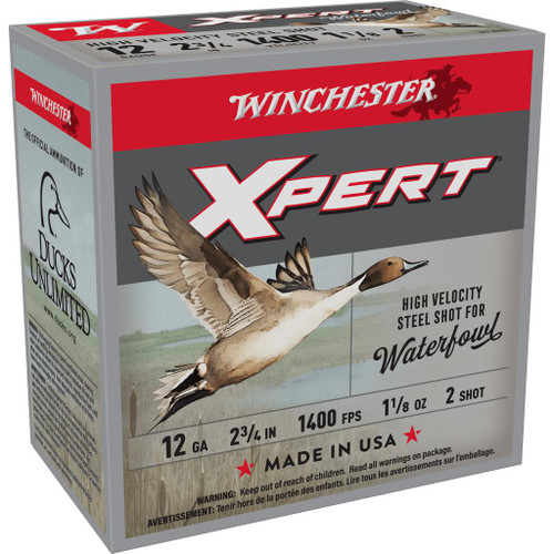 Winchester Xpert High-Velocity Steel Shotshells 12 ga 2-3/4" 1-1/8 oz 1400 fps 2 25/ct