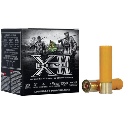Hevi-Shot HEVI-XII Shotshells 20 ga 3" 1.25 oz 1350 fps 4 25/ct Hevi-Shot HEVI-XII Shotshells 20 ga 3" 1.25 oz 1350 fps 4 25/ct