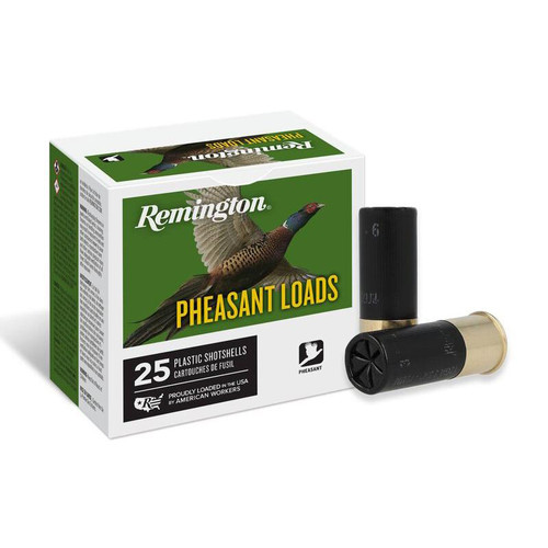 Remington Pheasant Loads Shotshells 12ga 2-3/4 in 3-3/4 dr 1330 fps 1-1/4oz 5 250/ct Case (10 Boxes of 25/ct)
