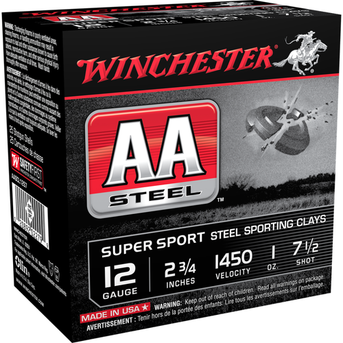 Winchester AA Steel Target Shotshell Ammunition 12ga 2-3/4" 7 1/2 1oz 25rd