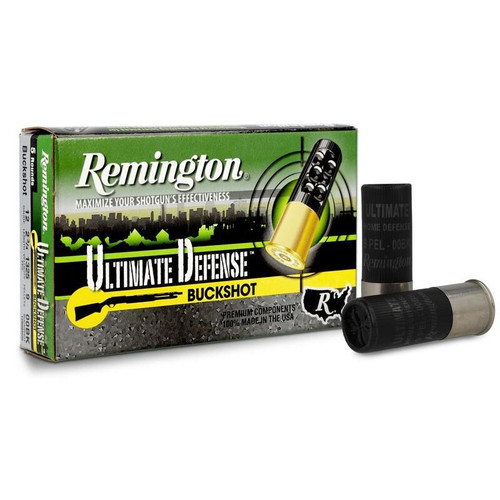 Remington Ultimate Defense Shotshells 12ga 2-3/4" 9plts 00 1325 fps 5/ct