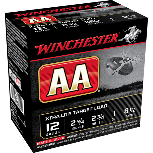 Winchester AA Target 12 ga 2 3/4"  1 oz 8.5 1150 fps - 25/ct
