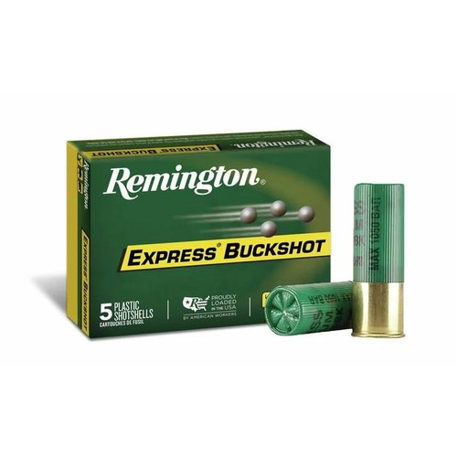 Remington Express Buckshot Shotgun Ammo 12 ga 2 3/4" 3 3/4 dr 16 plts 1B 1250 fps 5/ct
