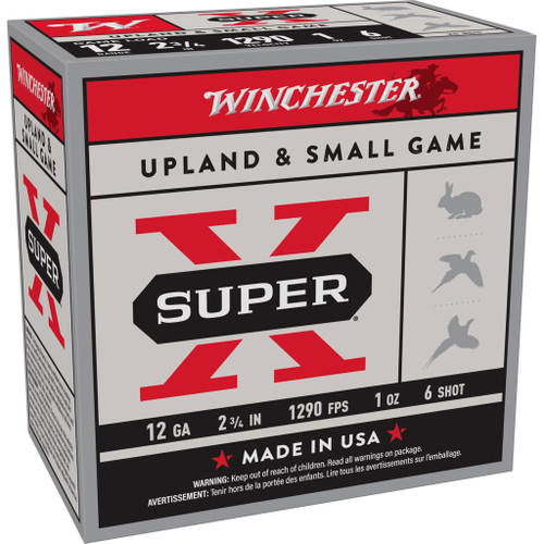 Winchester Super-X Game Shotshells 12 ga 2-3/4" 1 oz 1290 fps 6 25/ct