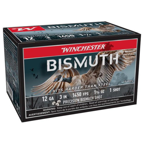 Winchester Bismuth Shotgun Ammunition 12ga 3" 1-3/8oz 1450 fps 1 15/ct