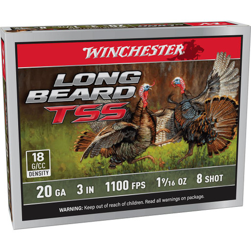 Winchester Long Beard TSS Shotshells 20ga. 3" 1-9/16oz 1100 fps 8 5/ct Winchester Long Beard TSS Shotshells 20ga. 3" 1-9/16oz 1100 fps 8 5/ct