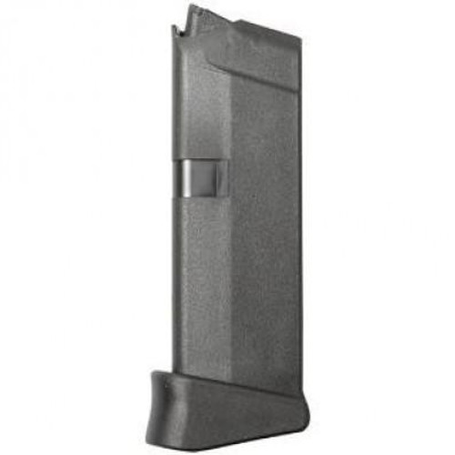 Glock Factory Original Glock 43 Magazine w/EXT Finger Black Polymer Rest 9mm Luger 6/rd Pkg'd