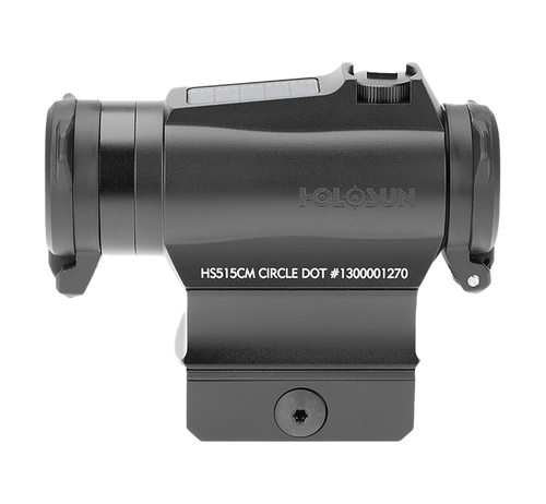 Holosun 515 SOLAR Black Anodized 2 MOA Red Dot/65 MOA Circle Multi Reticle                                                                                                                 