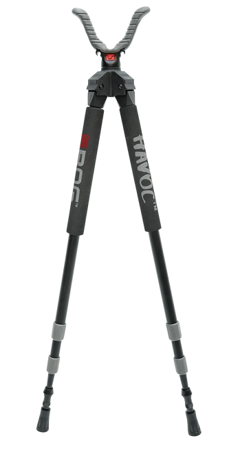 Bog-Pod Havoc Bipod, Black Finished Aluminum with Foam Grip, Rubber Feet, 360 Degree Pan & 21-50" Vertical Adjustment Bog-Pod Havoc Bipod, Black Finished Aluminum with Foam Grip, Rubber Feet, 360 Degree Pan & 21-50" Vertical Adjustment