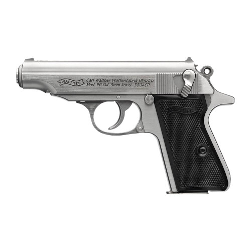 Walther PP Stainless Handgun .32 Auto 8rd Magazines(2) 3.9" Barrel Stainless Frame Walther PP Stainless Handgun .32 Auto 8rd Magazines(2) 3.9" Barrel Stainless Frame
