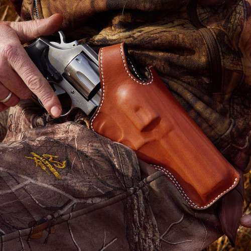 Desantis 016 Dual Angle Hunter Holster for S&W L Frame 6" Tan LH