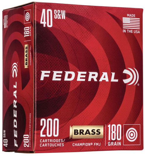 Federal Champion Training Handgn Ammuntion .40 S&W 115gr FMJ 985 fps 200/ct Federal Champion Training Handgn Ammuntion .40 S&W 115gr FMJ 985 fps 200/ct