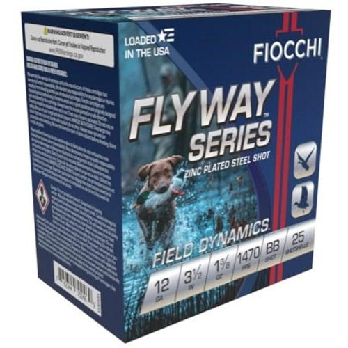 Fiocchi Flyway Steel Shotshells 12ga 3 1/2" 1-3/8oz 1470fps BB 25/ct Fiocchi Flyway Steel Shotshells 12ga 3 1/2" 1-3/8oz 1470fps BB 25/ct