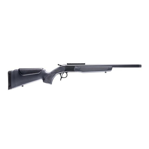CVA Scout Single Shot Rifle .35 Whelen 22" Threaded Blued Barrel Grey Stock 0 MOA Pic Rail