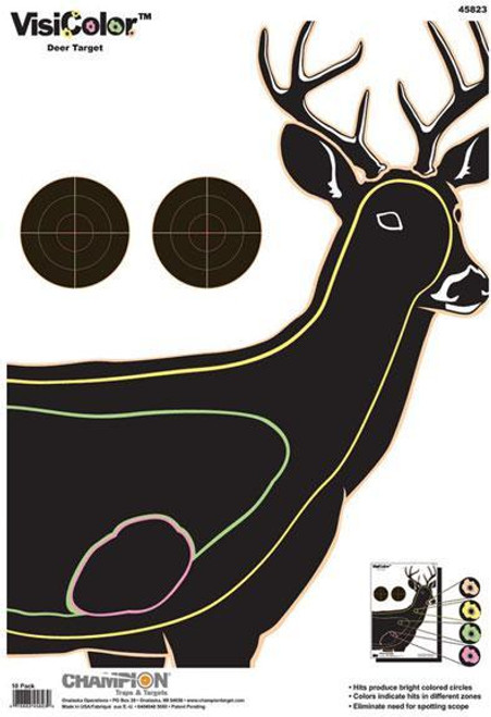 Champion VisiColor High-Visibility Paper Targets Deer 13" X 18" 10/Pack Champion VisiColor High-Visibility Paper Targets Deer 13" X 18" 10/Pack