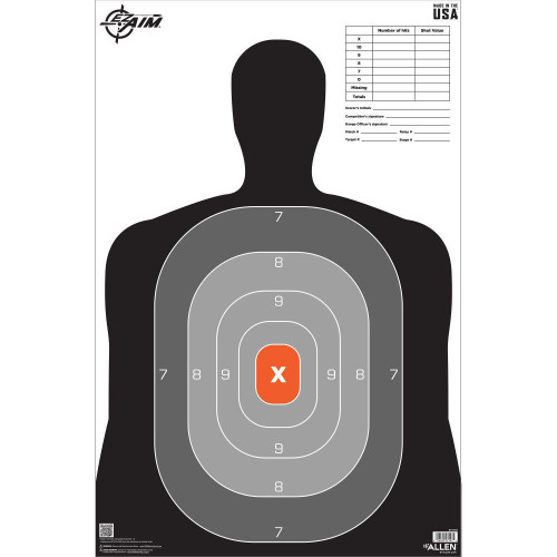 Allen EZ Aim B27 Pro Silhouette Paper Target 23" x 35" 50/ct Allen EZ Aim B27 Pro Silhouette Paper Target 23" x 35" 50/ct