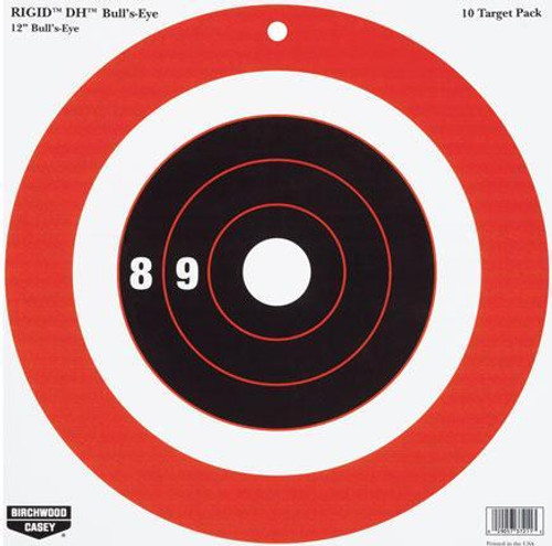 Birchwood Casey Rigid Paper DH Bulls-Eye Target - 12" 10/Pack Birchwood Casey Rigid Paper DH Bulls-Eye Target - 12" 10/Pack