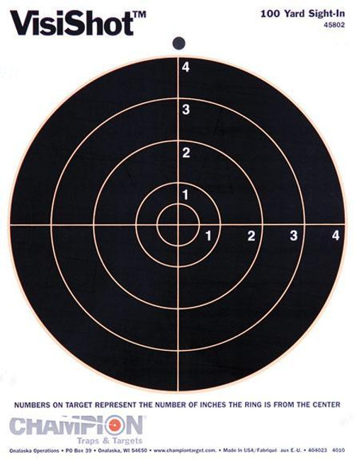 Champion VisiShot Targets 8" Bull's Eye Target - 8.5" X 11" 10/Pack Champion VisiShot Targets 8" Bull's Eye Target - 8.5" X 11" 10/Pack