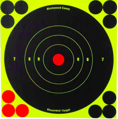 Birchwood Casey Shoot-N-C 6" Reactive Self-adhesive Targets 60/pk Birchwood Casey Shoot-N-C 6" Reactive Self-adhesive Targets 60/pk