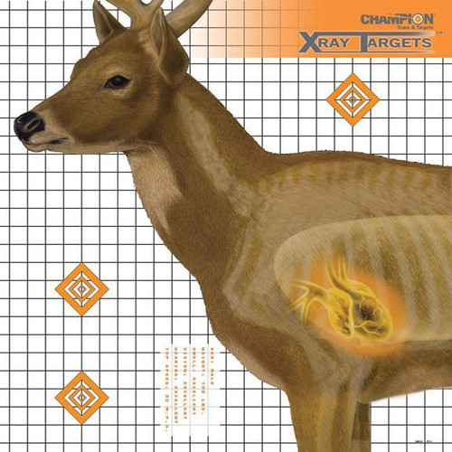 Champion X-Ray Paper Target - Deer Target 25"x25" (6-Pack) Champion X-Ray Paper Target - Deer Target 25"x25" (6-Pack)