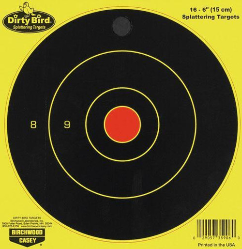 Birchwood Casey Dirty Bird Bull's-Eye Targets - 6" Round 16/Pack Birchwood Casey Dirty Bird Bull's-Eye Targets - 6" Round 16/Pack