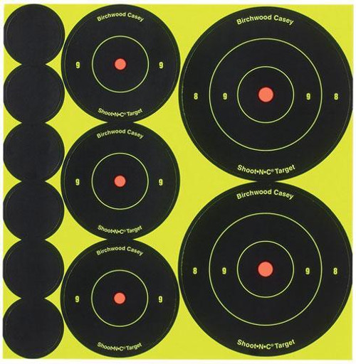 Birchwood Casey Shoot-N-C Targets Assortment 1" 2" & 3" Targets 10/Pack Birchwood Casey Shoot-N-C Targets Assortment 1" 2" & 3" Targets 10/Pack