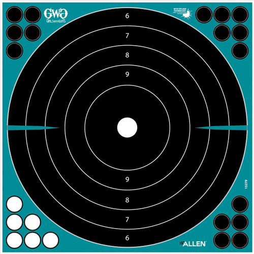 Allen Girls with Guns Splash Adhesive Bullseye 12" - 5/ct Allen Girls with Guns Splash Adhesive Bullseye 12" - 5/ct