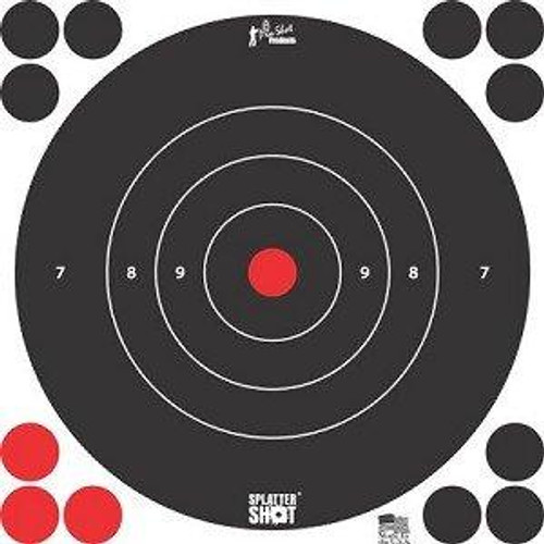 Splatter Shot 12" White Bull's-Eye Target 5/ct Splatter Shot 12" White Bull's-Eye Target 5/ct