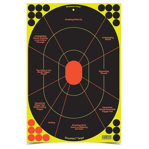 Birchwood Casey Shoot-N-C Handgun Trainer Target 12x18 5 Pack with 90 Pasters Birchwood Casey Shoot-N-C Handgun Trainer Target 12x18 5 Pack with 90 Pasters