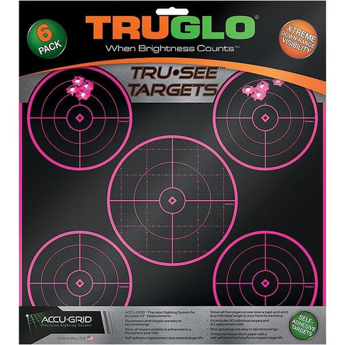 TARGET 5-BULL 12X12 PNK 6PK TARGET 5-BULL 12X12 PNK 6PK