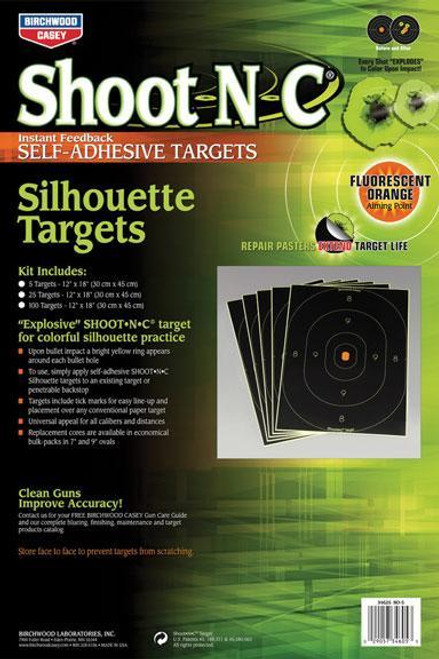 Birchwood Casey Shoot-N-C 12" x 18" Silhouette Target (5-Pack) Birchwood Casey Shoot-N-C 12" x 18" Silhouette Target (5-Pack)