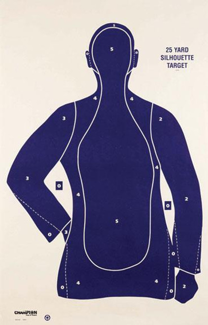 Champion LE Targets B21-E 25 yd. Police Silhouette Target -100/Pack Champion LE Targets B21-E 25 yd. Police Silhouette Target -100/Pack