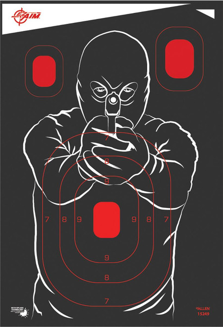 Allen EZ Aim Splash Non-Adhesive Bad Guy Target 12x18 - 5/ct Allen EZ Aim Splash Non-Adhesive Bad Guy Target 12x18 - 5/ct