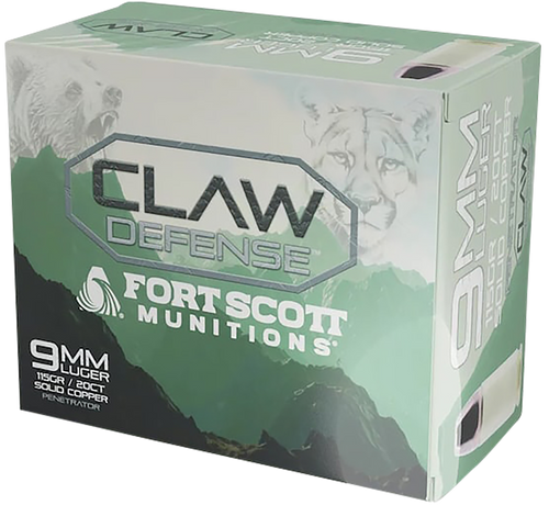 Fort Scott Munitions Claw Defense 9mm 115gr 20 Per Box/25 Case Fort Scott Munitions Claw Defense 9mm 115gr 20 Per Box/25 Case
