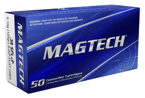 Magtech Range/Training 38Special+P 125gr Semi Jacketed Soft Point Flat 50 Per Box/20 Case                                                                                                          