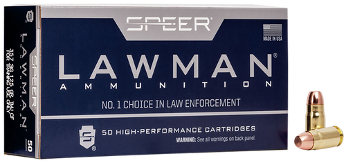 Speer Lawman Training Clean-Fire 357Sig 125gr Total Metal Jacket Flat Nose 50 Per Box/20 Case                                                                                                     