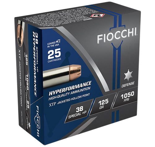 Fiocchi Hyperformance 38Special+P 125gr Hornady XTP Hollow Point 25 Per Box/20 Case Fiocchi Hyperformance 38Special+P 125gr Hornady XTP Hollow Point 25 Per Box/20 Case