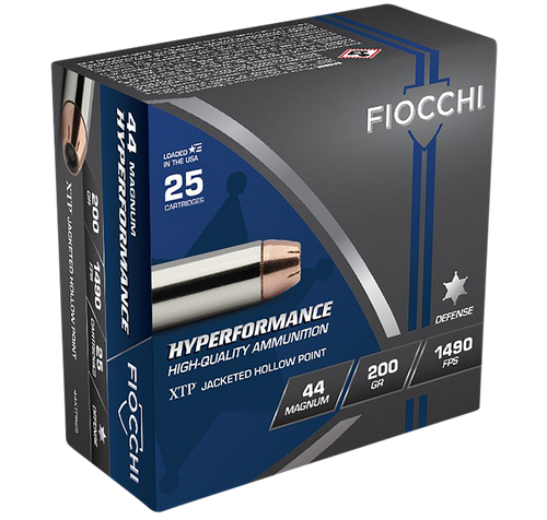 Fiocchi Hyperformance 44RemMag 200gr Hornady XTP Hollow Point 25 Per Box/20 Case Fiocchi Hyperformance 44RemMag 200gr Hornady XTP Hollow Point 25 Per Box/20 Case